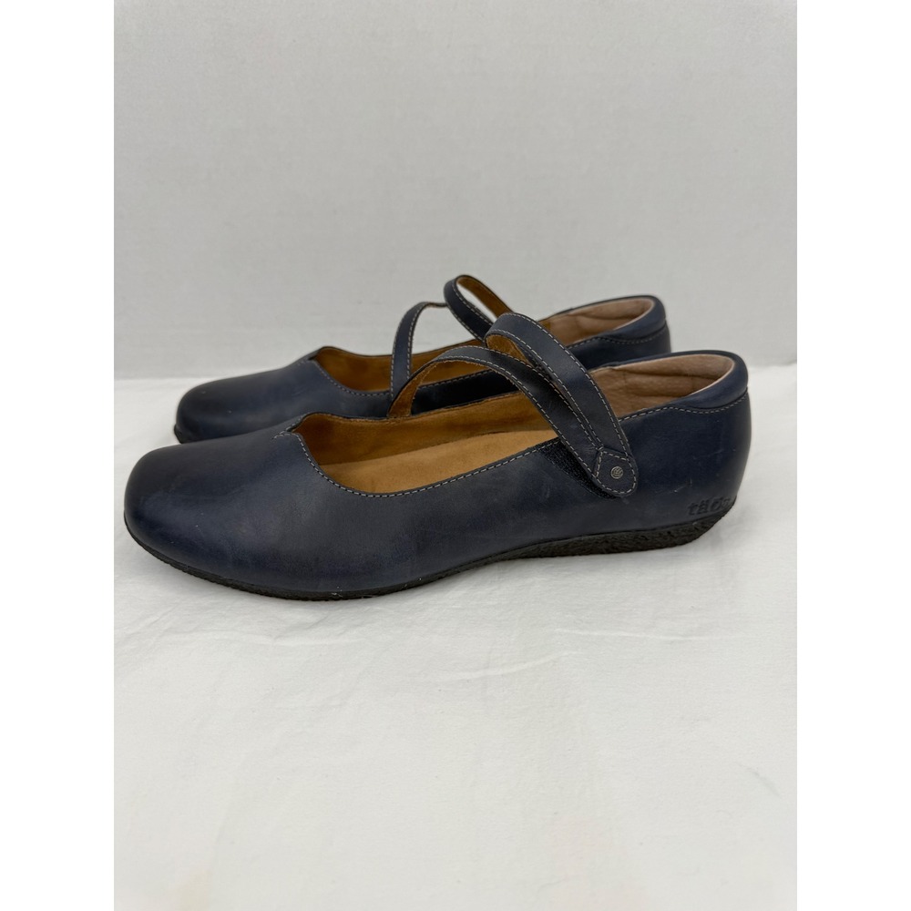 Taos BNR-14209 Navy Blue Leather Double Strap Mary Jane Flats Womens 11 - Picture 4 of 9